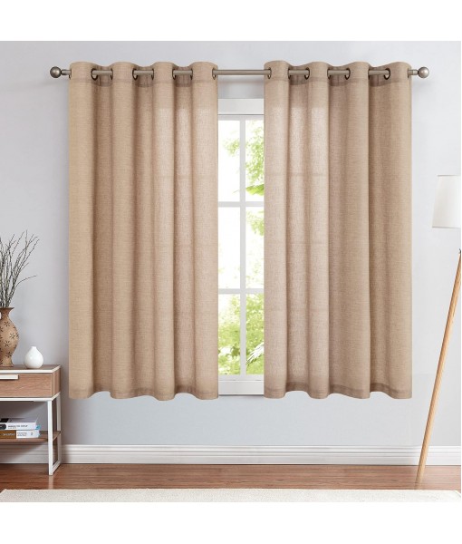 Taupe Linen and Cotton Blend Curtains